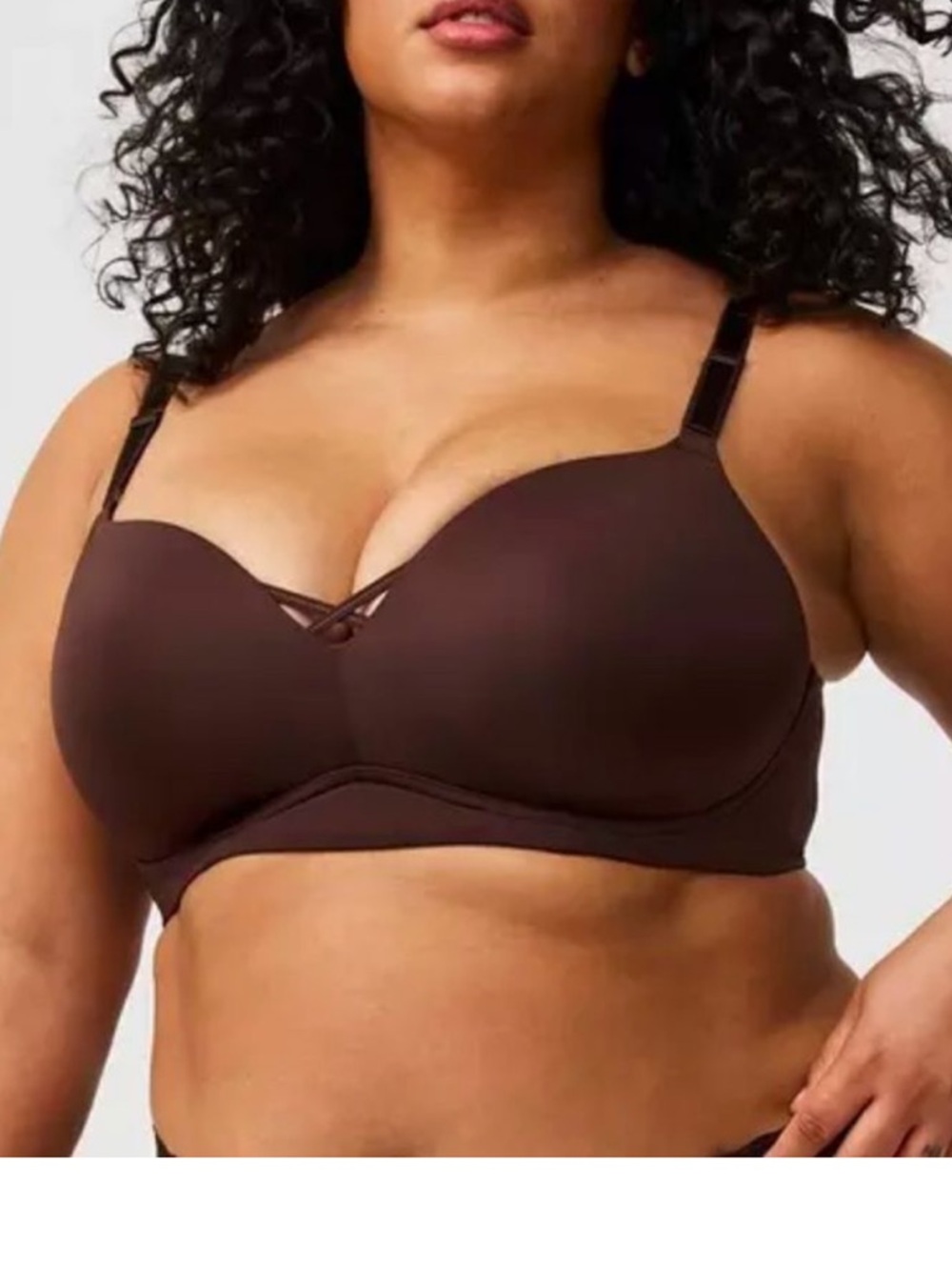 Torrid Dream Wire-Free Push-Up Bra Dark Brown Wireless 42DDD